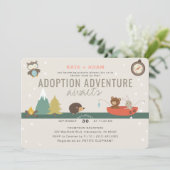 Adventure Woodland Girl Adoption Baby shower Kaart (Staand voorkant)