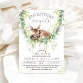 Adventure Woodland Herten groen Baby shower Kaart
