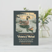 Adventure Woodland Mallord Duck Baby shower Kaart (Staand voorkant)