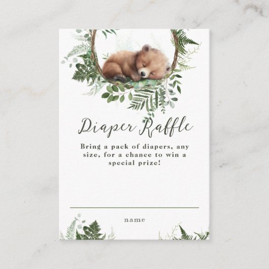 Adventure Woodland Mushroom Beer Baby Jongensdouch Informatiekaartje (Voorkant)