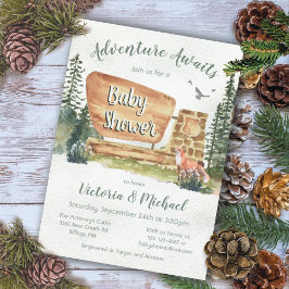 Adventure Woodland National Park Baby shower Kaart