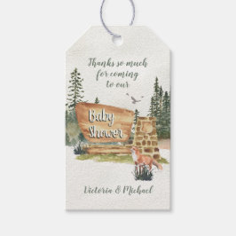 Adventure Woodland National Park Baby shower Squar Cadeaulabel