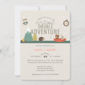 Adventure Woodland Twin Girls Virtual Baby shower Kaart (Voorkant)