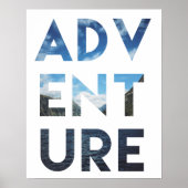 Adventure Word Art Travel Photography Poster (Voorkant)
