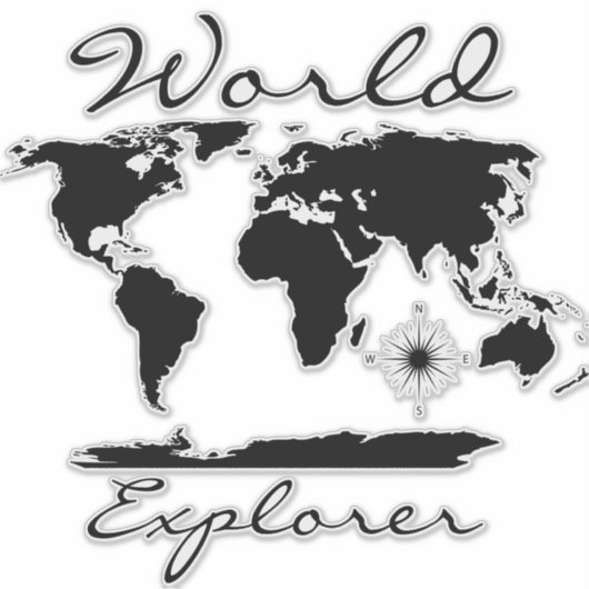 Adventure World kaart "World Explorer" Script
 Sticker (Voorkant)