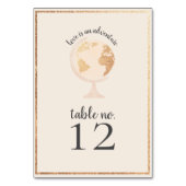 Adventure World Wereldbol Map Travel Theme Weddens Kaart (Achterkant)