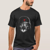 Adventurer Cat Graphic Black Pilten Kitten Draag H T-shirt (Voorkant)