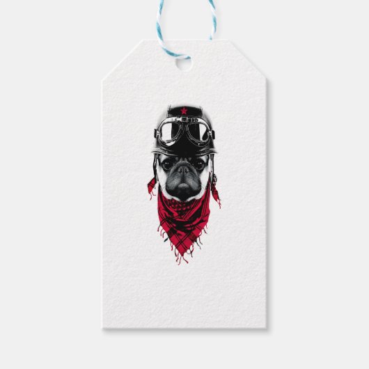 Adventurer Pug Cadeaulabel (Voorkant)