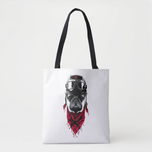 Adventurer Pug Tote Bag (Voorkant)