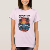 Adventures Await: Bold Exploration T-Shirt Design (Voorkant)