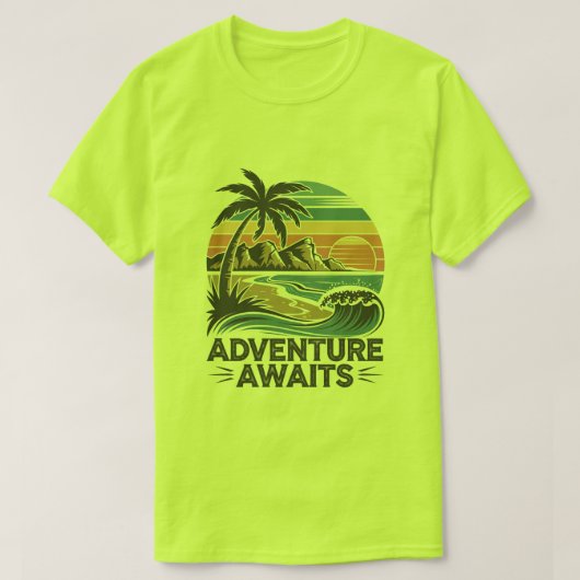 Adventures Await: Bold Exploration T-Shirt Design (Design voorkant)