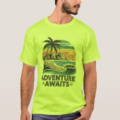 Adventures Await: Bold Exploration T-Shirt Design (Voorkant)