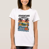 Adventures Await: Bold Exploration T-Shirt Design (Voorkant)