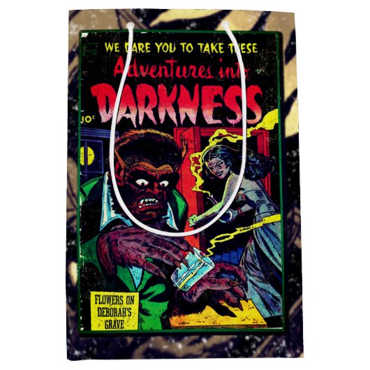 Adventures in duisternis #9, Gold Age Horror Hoesj Medium Cadeauzakje (Voorkant)