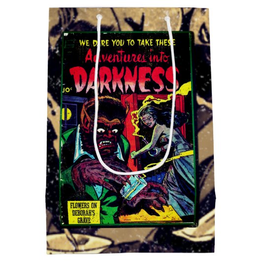 Adventures in duisternis #9, Gold Age Horror Hoesj Medium Cadeauzakje (Achterkant)