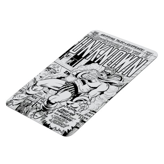 'Adventures into the Unknown' Lite Grey Magnet Magneet (Linkerzijde)