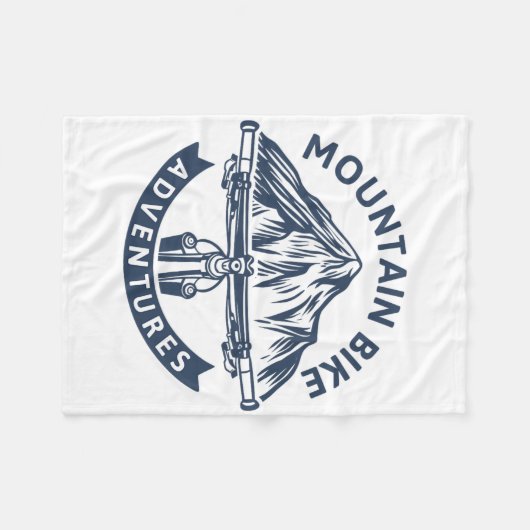 Adventures - Mountain Biking  Fleece Deken (Voorkant (Horizontaal))