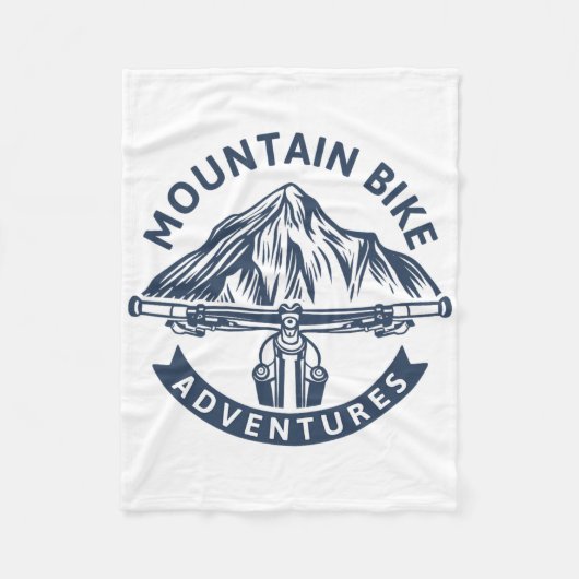 Adventures - Mountain Biking Fleece Deken (Voorkant)