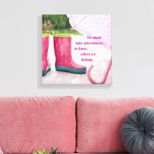 Adventures Rain canvas Art nemen (Insitu (Woonkamer))