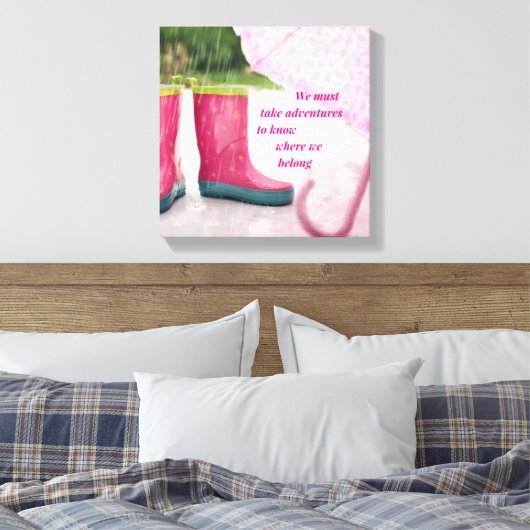 Adventures Rain canvas Art nemen (Insitu (Slaapkamer))