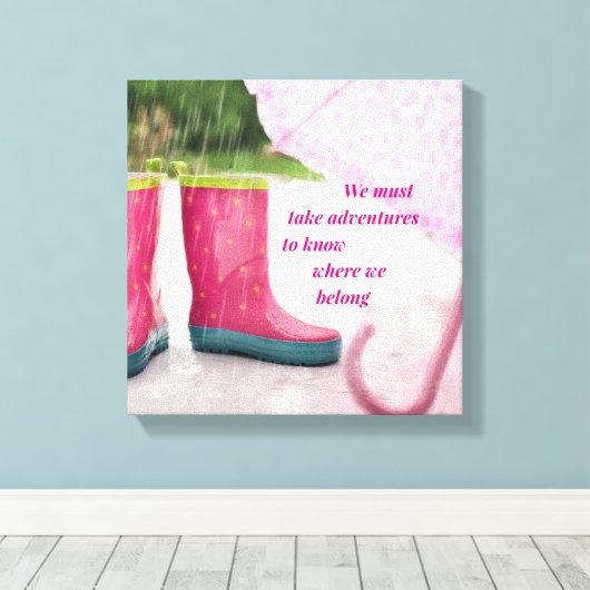 Adventures Rain canvas Art nemen (Insitu (Houten vloer))