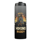 Adventurous Airedale Hiker Wilderness Explorer Thermosbeker (Voorkant)