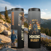 Adventurous Airedale Hiker Wilderness Explorer Thermosbeker