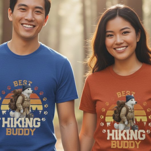 Adventurous Akita Hiker Wilderness Explorer T-shirt