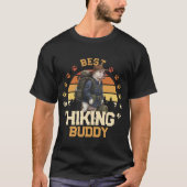 Adventurous American Bulldog Hiker Wilderness  T-shirt (Voorkant)