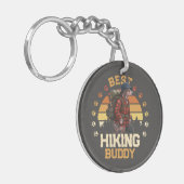 Adventurous American Hairless Terrier Hiker  Sleutelhanger (Voorkant Links)