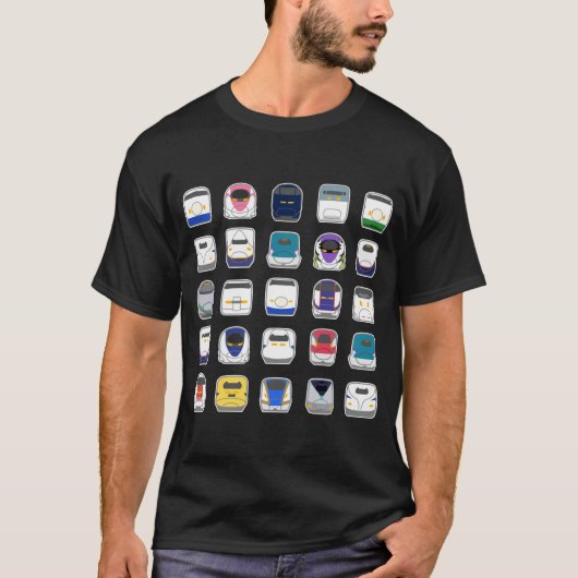 Adventurous Bullet Trains Collection T-shirt (Voorkant)