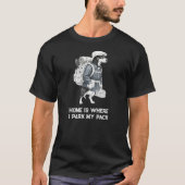 Adventurous Dachshund Hiker Home Is Where My Pack T-shirt (Voorkant)