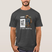 Adventurous Dachshund Hiker Home Is Where My Pack T-shirt (Voorkant)