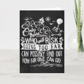 Adventurous Dreamer Motivatie Krijt Typografie Kaart (Voorkant)