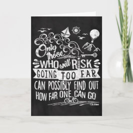 Adventurous Dreamer Motivatie Krijt Typografie Kaart