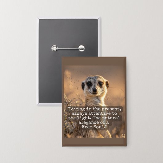 Adventurous Meerkat Living Button (Voorkant / Achterkant)