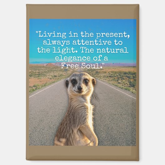 Adventurous Meerkat Living Magneet (Voorkant)