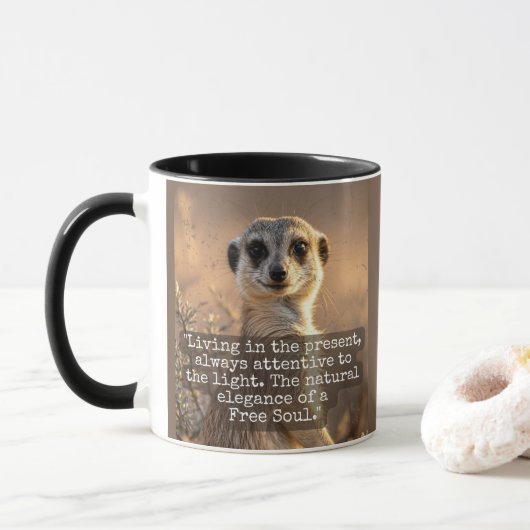 Adventurous Meerkat Living Mok (Met donut)