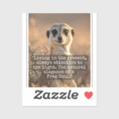 Adventurous Meerkat Living Sticker (Vel)