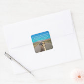 Adventurous Meerkat Living Vierkante Sticker (Envelop)