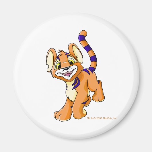 Adventurous oranje Kougra Magneet (Voorkant)