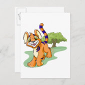 Adventurous oranje Kougra op Mystery Island Briefkaart (Voorkant / Achterkant)