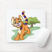 Adventurous oranje Kougra op Mystery Island Muismat (Met muis)