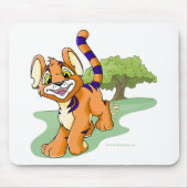 Adventurous oranje Kougra op Mystery Island Muismat (Voorkant)