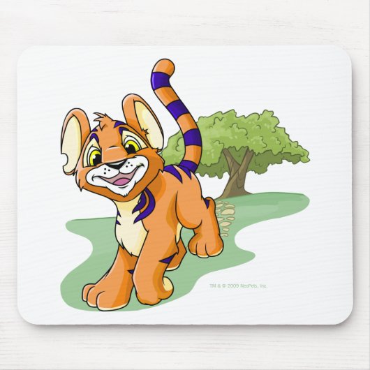 Adventurous oranje Kougra op Mystery Island Muismat (Voorkant)