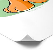 Adventurous oranje Kougra op Mystery Island Poster (Hoek)