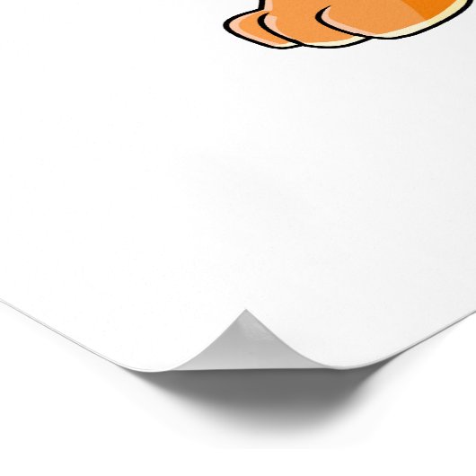 Adventurous oranje Kougra Poster (Hoek)