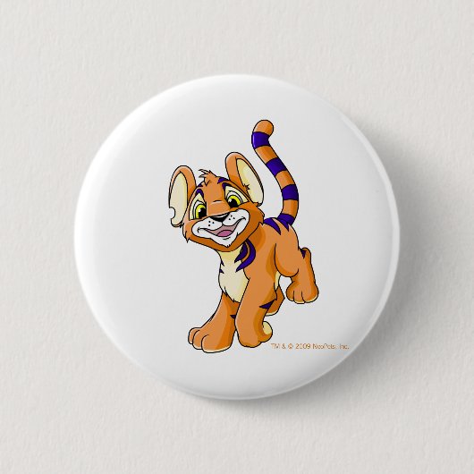Adventurous oranje Kougra Ronde Button 5,7 Cm (Voorkant)