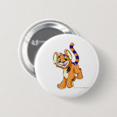 Adventurous oranje Kougra Ronde Button 5,7 Cm (Voorkant /achterkant)