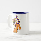 Adventurous oranje Kougra Tweekleurige Koffiemok (Voorkant links)